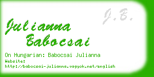 julianna babocsai business card